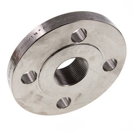 Threaded Flange DN20-PN16 (EN) Rp 3/4'' Stainless Steel 1.4571 EN 1092-1 (type 13)