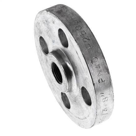 Threaded Flange DN10-PN40 Rp 3/8'' Zinc-Plated Steel DIN 2567 And EN 1092-1 (Type 13)