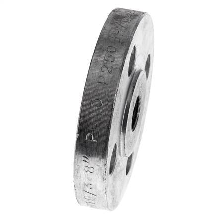Threaded Flange DN10-PN40 Rp 3/8'' Zinc-Plated Steel DIN 2567 And EN 1092-1 (Type 13)