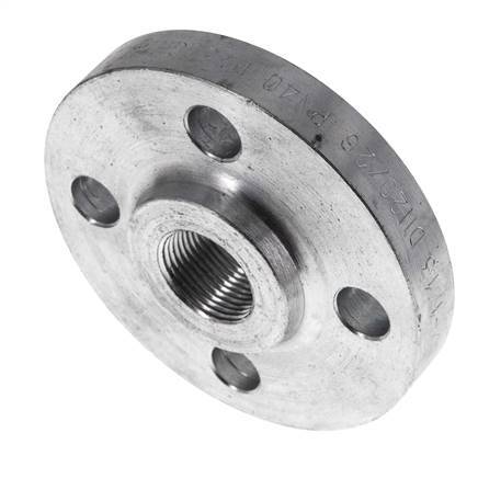 Threaded Flange DN20-PN40 Rp 3/4'' Zinc-Plated Steel DIN 2567 And EN 1092-1 (Type 13)