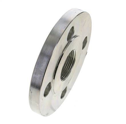 Threaded Flange DN32-PN40 Rp 1-1/4'' Zinc-Plated Steel DIN 2567 And EN 1092-1 (Type 13)