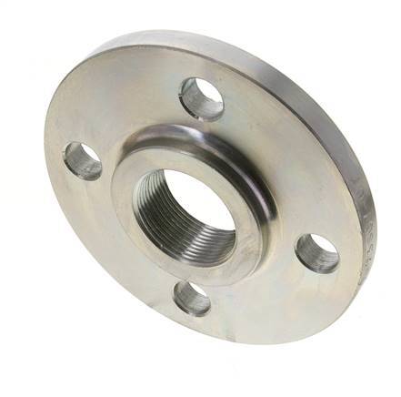 Threaded Flange DN50-PN40 Rp 2'' Zinc-Plated Steel DIN 2567 And EN 1092-1 (Type 13)