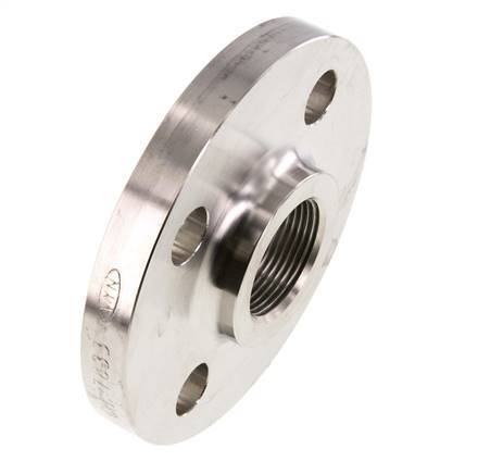Threaded Flange DN32-PN40 Rp 1-1/4'' Stainless Steel 1.4571 EN 1092-1 (type 13)