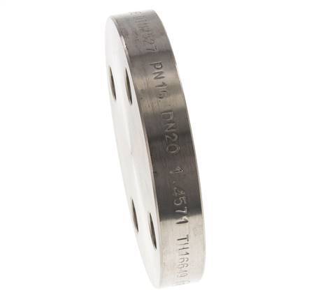 Blind Flange DN20-PN16 Stainless Steel 1.4571 DIN 2527