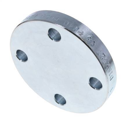 Blind Flange DN40-PN40 Zinc-Plated Steel DIN 2527 And EN 1092-1 (Type 05)