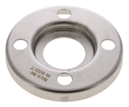 Loose Flange DN40-PN10 Stainless Steel 1.4301 Pressed Similar To DIN 2642