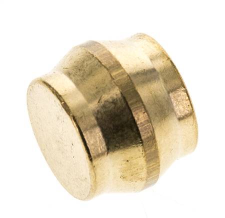 22mm Brass Closing Plug for Compression Ring Fittings 54 Bar DIN EN 1254-2
