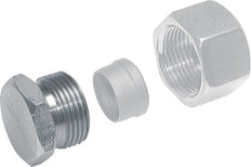 8L Zinc plated Steel Closing Plug for Tubes 315 Bar DIN 2353 [2 Pieces]
