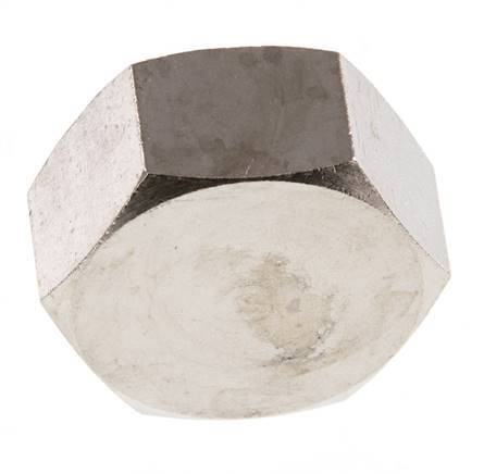 G 3/4'' Nickel plated Brass End cap 16 Bar [2 Pieces]