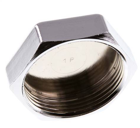 G 1 1/2'' Nickel plated Brass End cap 16 Bar