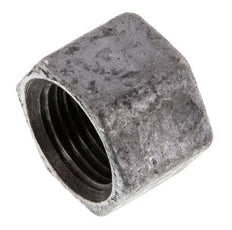 Rp 1/2'' Zinc plated Cast iron End cap 25 Bar [5 Pieces]