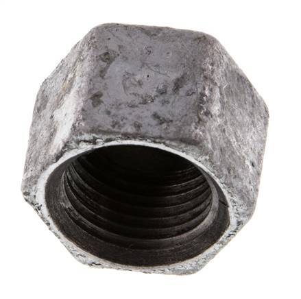 Rp 1/2'' Zinc plated Cast iron End cap 25 Bar [5 Pieces]