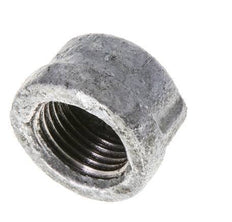 Rp 1/2'' Zinc plated Cast iron End cap Round 25 Bar [5 Pieces]