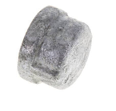 Rp 1/2'' Zinc plated Cast iron End cap Round 25 Bar [5 Pieces]