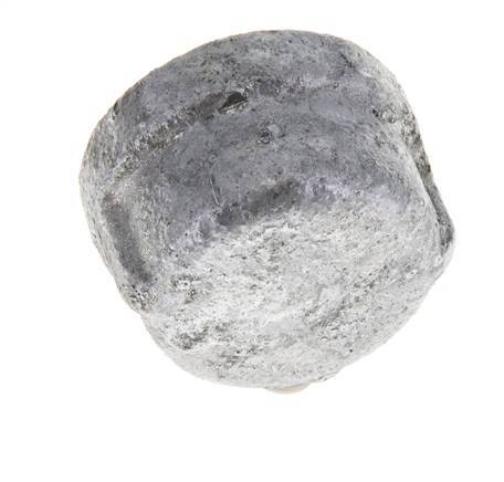 Rp 1/2'' Zinc plated Cast iron End cap Round 25 Bar [5 Pieces]