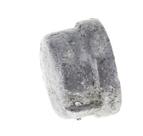 Rp 1/2'' Zinc plated Cast iron End cap Round 25 Bar [5 Pieces]