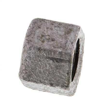 Rp 1/4'' Zinc plated Cast iron End cap 25 Bar [5 Pieces]