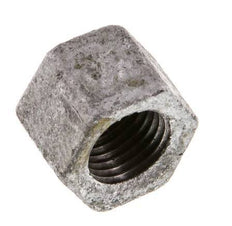 Rp 1/4'' Zinc plated Cast iron End cap 25 Bar [5 Pieces]