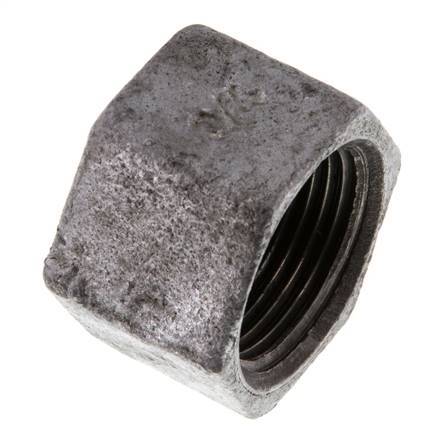 Rp 3/4'' Zinc plated Cast iron End cap 25 Bar [5 Pieces]