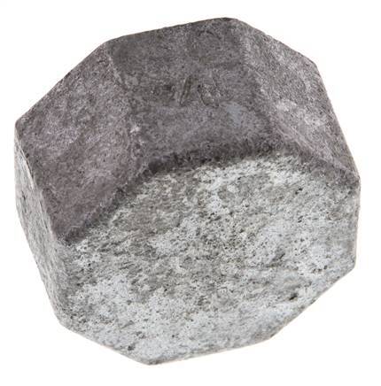 Rp 1 1/4'' Zinc plated Cast iron End cap 25 Bar [2 Pieces]