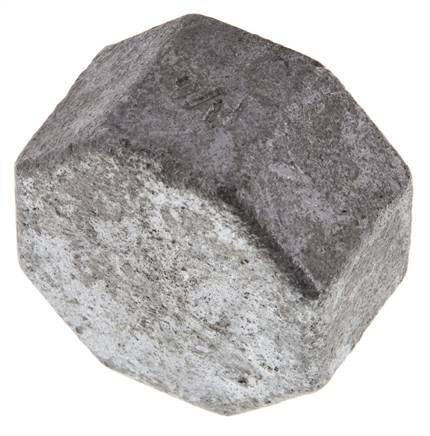 Rp 1 1/4'' Zinc plated Cast iron End cap 25 Bar [2 Pieces]