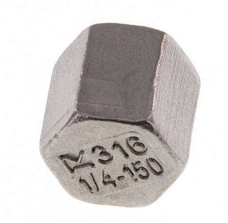 Rp 1/4'' Stainless steel End cap 16 Bar [2 Pieces]