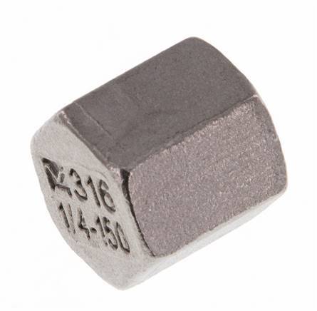 Rp 1/4'' Stainless steel End cap 16 Bar [2 Pieces]