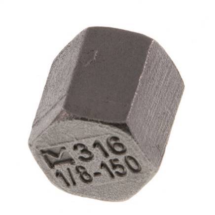 Rp 1/8'' Stainless steel End cap 16 Bar [2 Pieces]