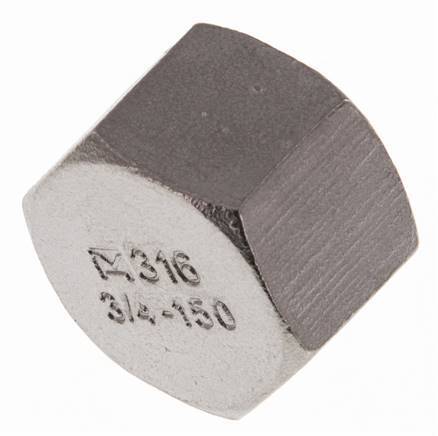 Rp 3/4'' Stainless steel End cap 16 Bar [2 Pieces]
