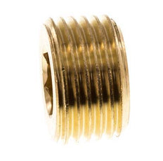 1/2'' Brass Closing plug with Inner Hex without collar 16 Bar [5 Pieces]