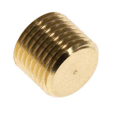 G 1/8'' Brass Closing plug with Inner Hex without collar 16 Bar [10 Pieces]