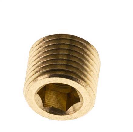 G 1/8'' Brass Closing plug with Inner Hex without collar 16 Bar [10 Pieces]