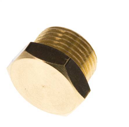 G 3/8'' Brass Closing plug with Outer Hex 16 Bar [5 Pieces]