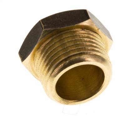 G 3/8'' Brass Closing plug with Outer Hex 16 Bar [5 Pieces]