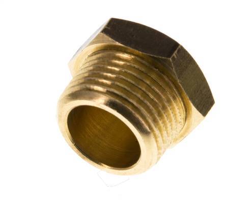 G 3/8'' Brass Closing plug with Outer Hex 16 Bar [5 Pieces]