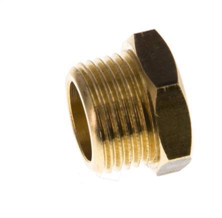 G 3/8'' Brass Closing plug with Outer Hex 16 Bar [5 Pieces]