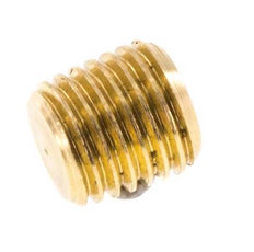 M8x1 Brass Closing plug with Inner Hex without collar (conical) 16 Bar [5 Pieces]