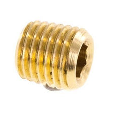 M8x1 Brass Closing plug with Inner Hex without collar (conical) 16 Bar [5 Pieces]