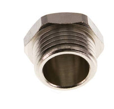 G 1/2'' Nickel plated Brass Closing plug with Outer Hex 16 Bar [2 Pieces]