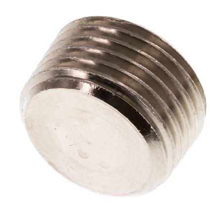 1/2'' Nickel plated Brass Closing plug with Inner Hex without collar 16 Bar [5 Pieces]