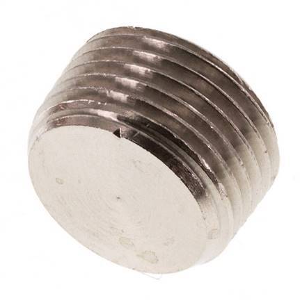 3/8'' Nickel plated Brass Closing plug with Inner Hex without collar 16 Bar [10 Pieces]