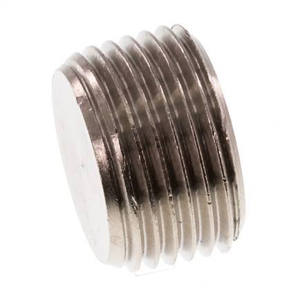 3/8'' Nickel plated Brass Closing plug with Inner Hex without collar 16 Bar [10 Pieces]