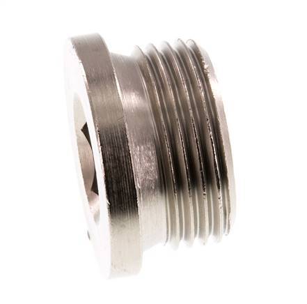 G 1'' Vernickeltes Messing Verschlussstopfen mit Innensechskant 16 bar