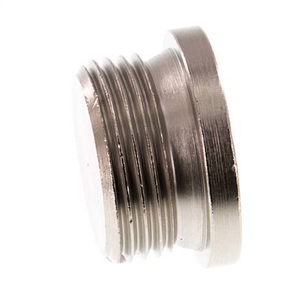 G 1'' Vernickeltes Messing Verschlussstopfen mit Innensechskant 16 bar