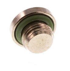 G 1/8'' Nickel plated Brass Closing plug with Inner Hex and FKM Seal 16 Bar [5 Pieces]