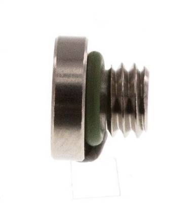M5 Nickel plated Brass Closing plug with Inner Hex and FKM Seal 16 Bar [5 Pieces]