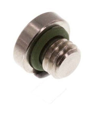 M5 Nickel plated Brass Closing plug with Inner Hex and FKM Seal 16 Bar [5 Pieces]