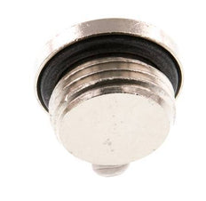 G 1/2'' Nickel plated Brass Closing plug with Inner Hex and NBR Seal 16 Bar [5 Pieces]