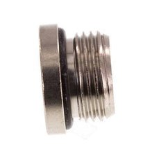 G 3/8'' Nickel plated Brass Closing plug with Inner Hex and NBR Seal 16 Bar [5 Pieces]