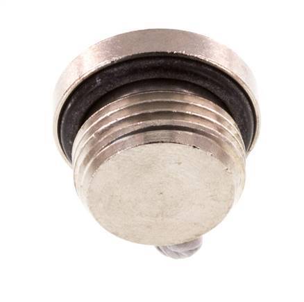 G 3/8'' Nickel plated Brass Closing plug with Inner Hex and NBR Seal 16 Bar [5 Pieces]